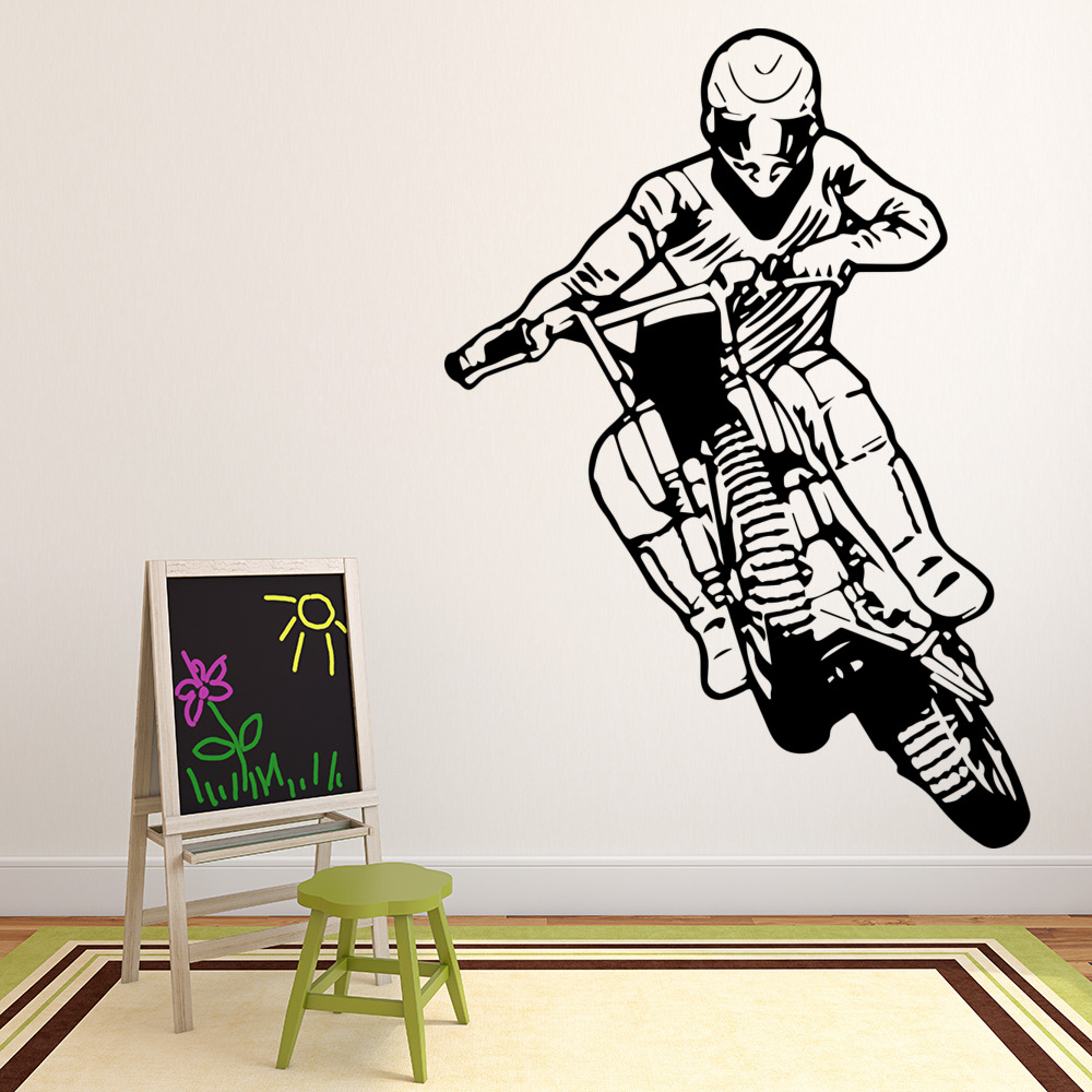 Dirt Bike Racer Motorsport Motorbike Wall Sticker