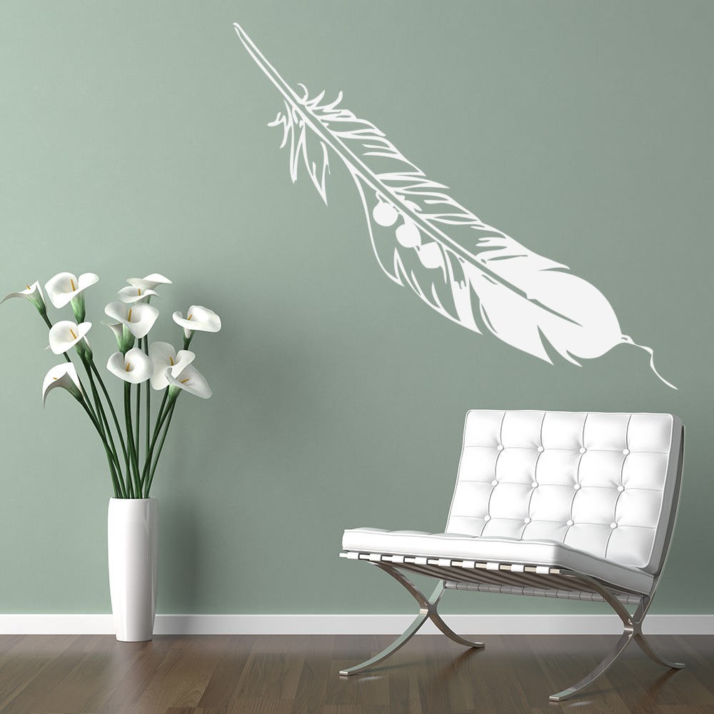 Distressed Feather Bird Wall Sticker