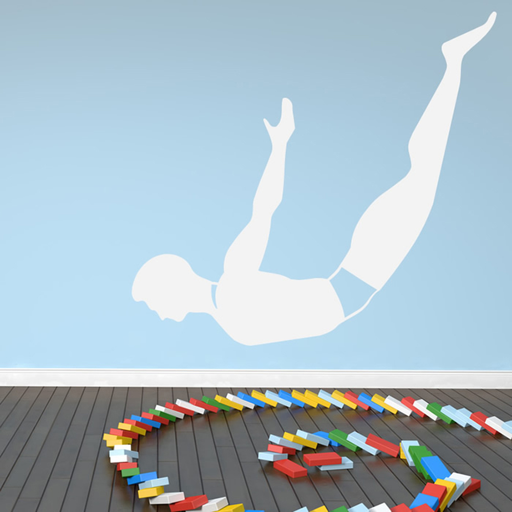 Diving Trick Swimming Wall Sticker