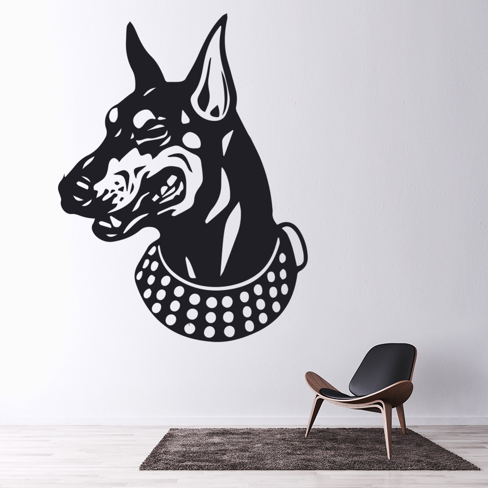 Doberman Head Large Dog Wall Sticker