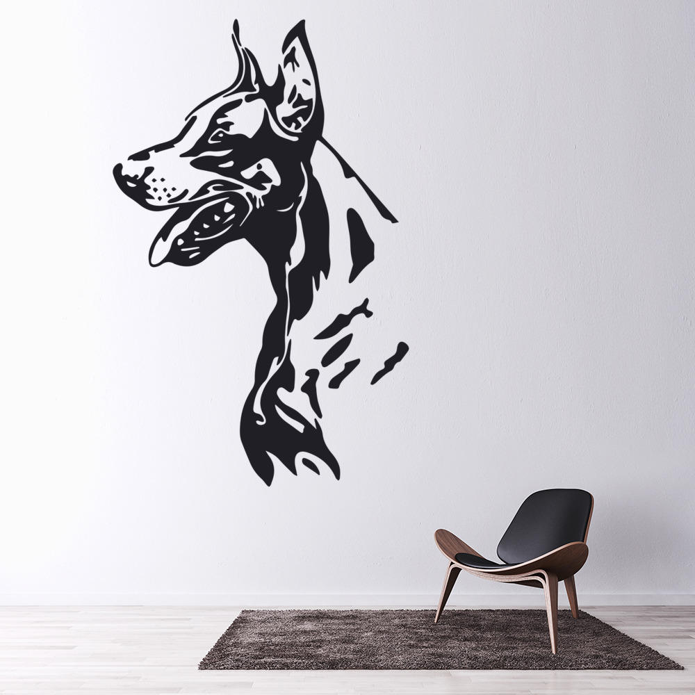 Doberman Portrait Dog Wall Sticker