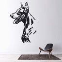 Doberman Portrait Dog Wall Sticker