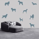 Dog Breeds Dog Grooming Wall Sticker Set