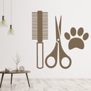 Dog Trim and Brush Pet Groomer Wall Sticker