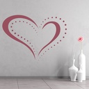 Dotted Love Heart Valentines Wall Sticker