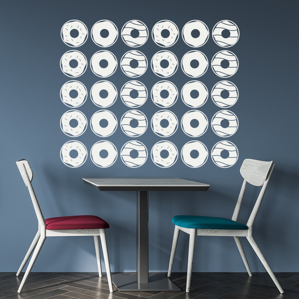 Doughnuts Kitchen Cafe Wall Sticker Set