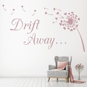Drift Away Bathroom Quote Wall Sticker