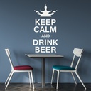 Drink Beer Keep Calm Quote Wall Sticker
