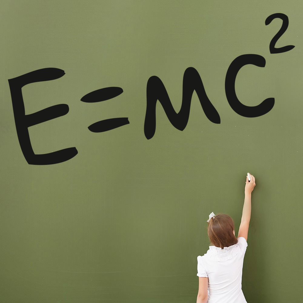 E=MC2 Albert Einstein Science Wall Sticker