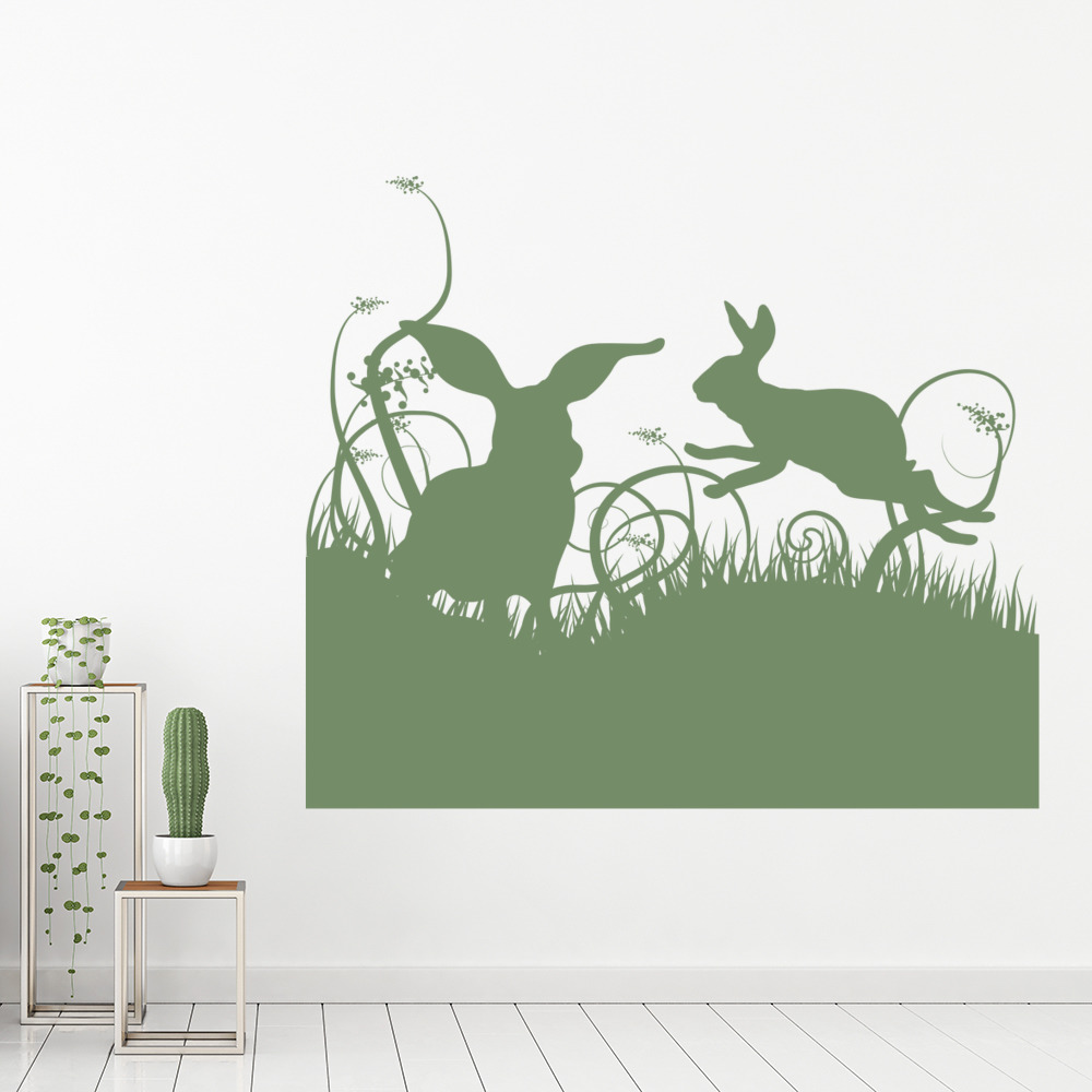 Easter Bunny Scene Wall Sticker