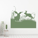 Easter Bunny Scene Wall Sticker