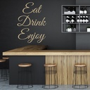 Eat Drink Enjoy Kitchen Quote Wall Sticker - Mod3
