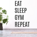 Eat Sleep Gym Repeat Fitness Gym Wall Sticker