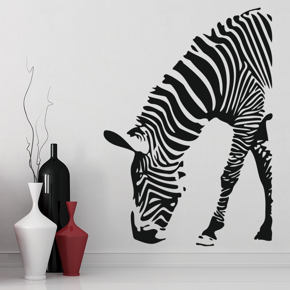 Eating Zebra Safari Animals Wall Sticker