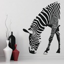 Eating Zebra Safari Animals Wall Sticker