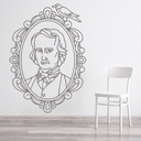 Edgar Allen Poe Poet Writer Wall Sticker