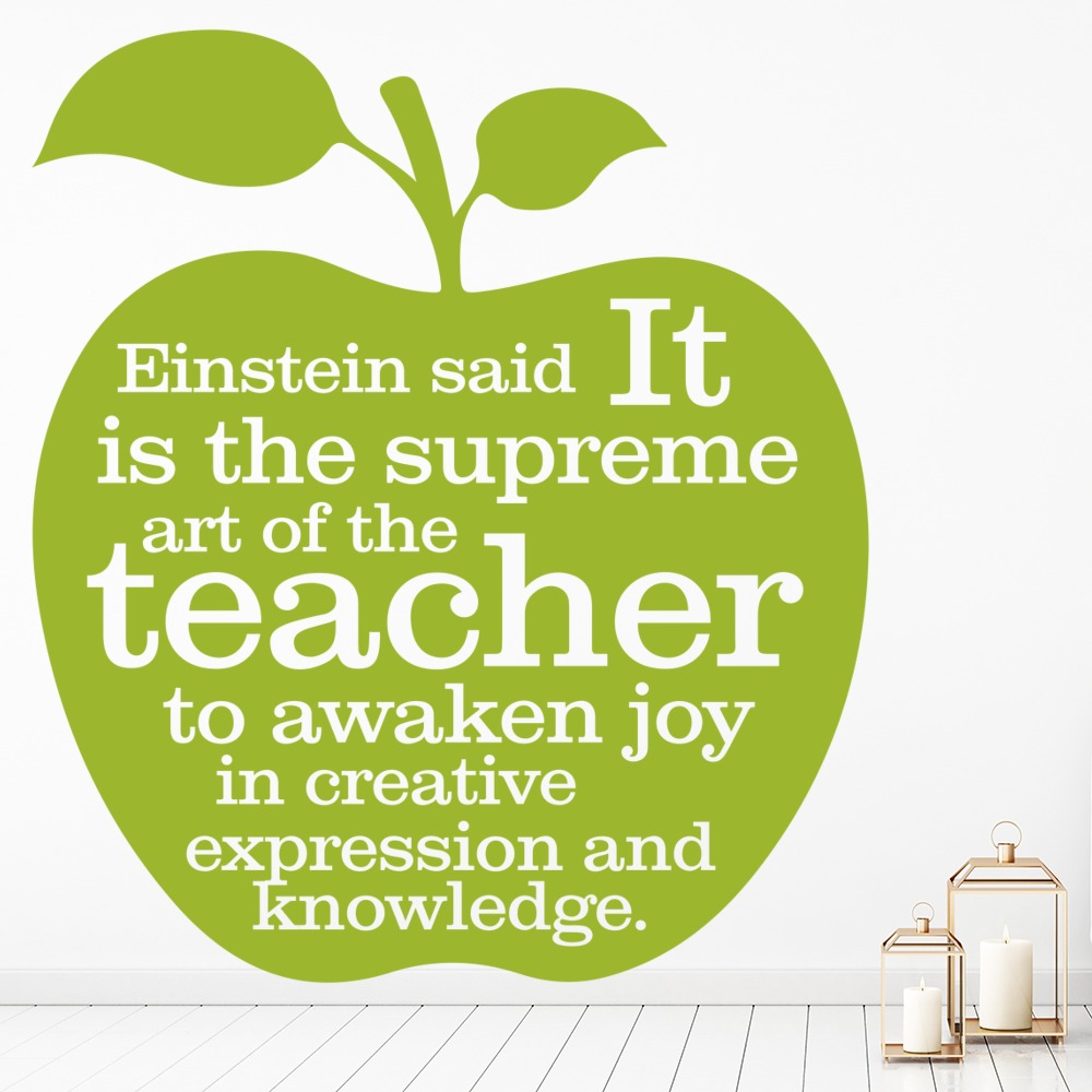 Einstein on Teaching Quote Wall Sticker