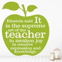 Einstein on Teaching Quote Wall Sticker
