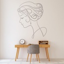 Elegant Female Hair And Beauty Wall Sticker