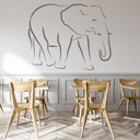 Elephant Outline Safari Animals Wall Sticker