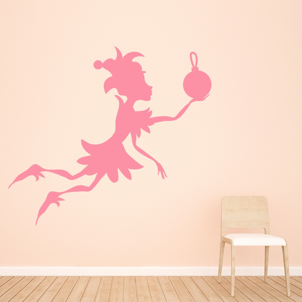 Elf & Bauble Christmas Wall Sticker