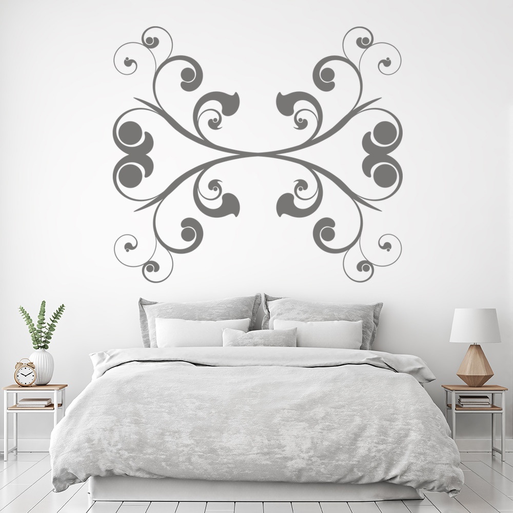 Embellishment Swirl Headboard Wall Sticker