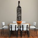 Enjoy Life Drink Wine Kitchen Quote Wall Sticker