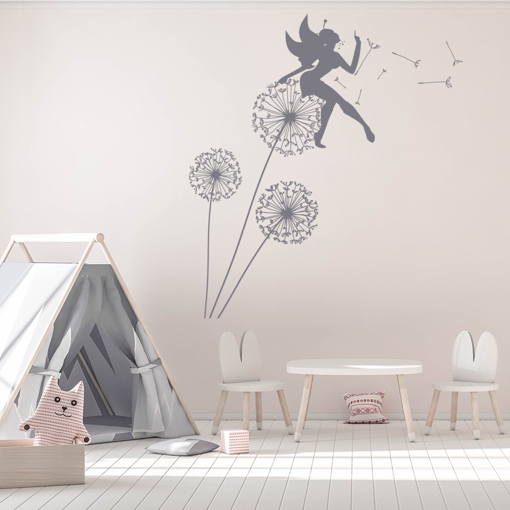 Fairy On Dandelion Wall Sticker