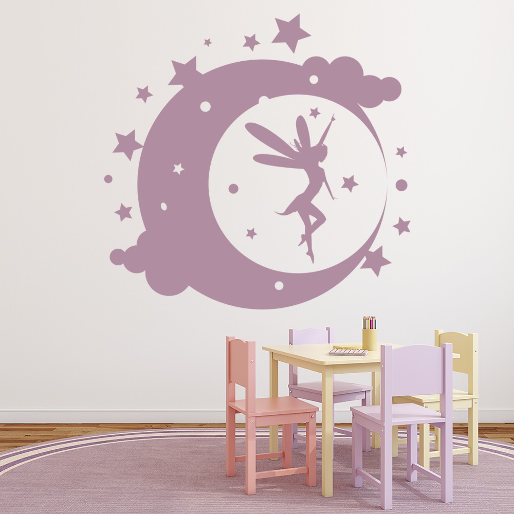 Fairy Moon Stars Wall Sticker