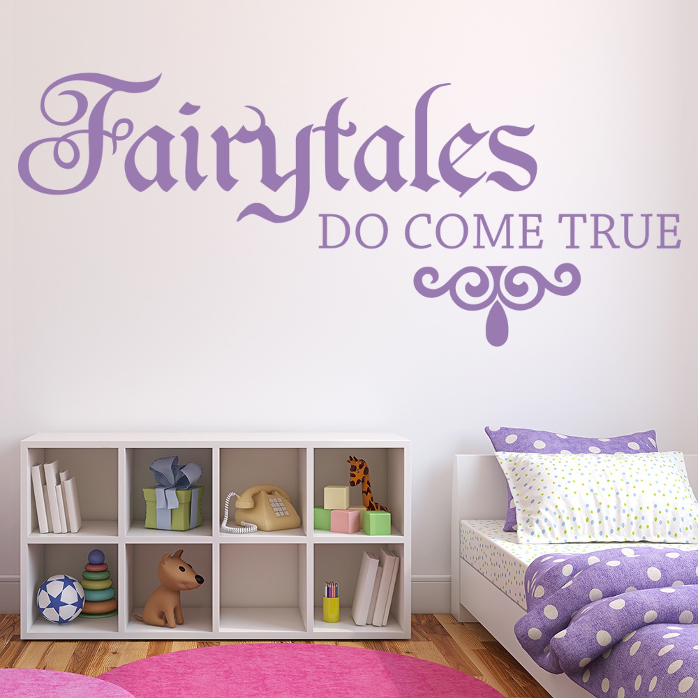 Fairytales Do Come True Princess Quote Wall Sticker
