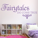 Fairytales Do Come True Princess Quote Wall Sticker