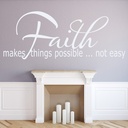 Faith Make Things Possible Bible Quote Wall Sticker