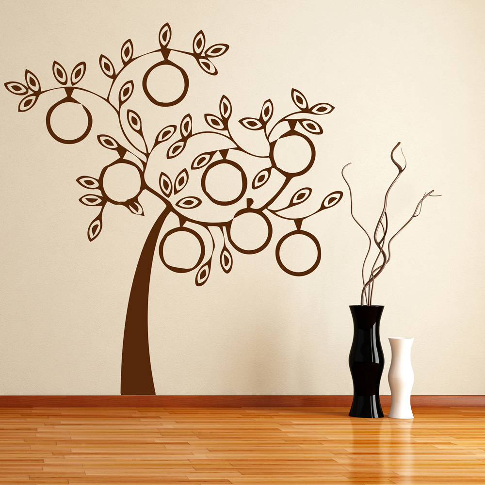 Family Tree Circle Frames Wall Sticker