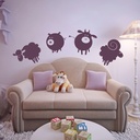Farm Animals Sheep Cow Pig Wall Sticker Set
