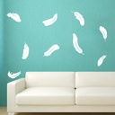 Feather Bird Wall Sticker Set