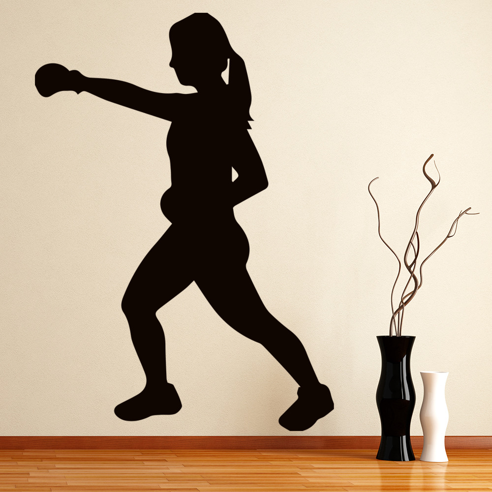 Female Boxer Boxing Sports Wall Sticker