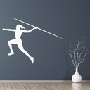 Female Javelin Athletics Sports Wall Sticker