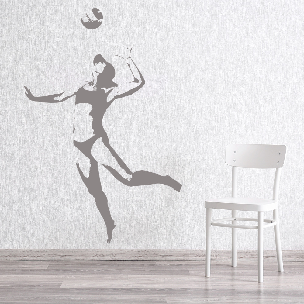 Female Volleyball Player Beach Volleyball Wall Sticker