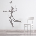 Female Volleyball Player Beach Volleyball Wall Sticker