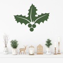 Festive Holly Christmas Wall Sticker