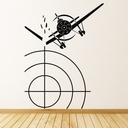 Fighter Plane Shot Army Airplane Wall Sticker