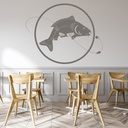 Fishing Fish And Line Wall Sticker