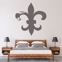 Fleur De Lis Floral Tile Wall Sticker - Mod3
