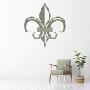 Fleur De Lis Floral Tile Wall Sticker - Mod4