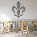Fleur De Lis Floral Tile Wall Sticker - Mod2