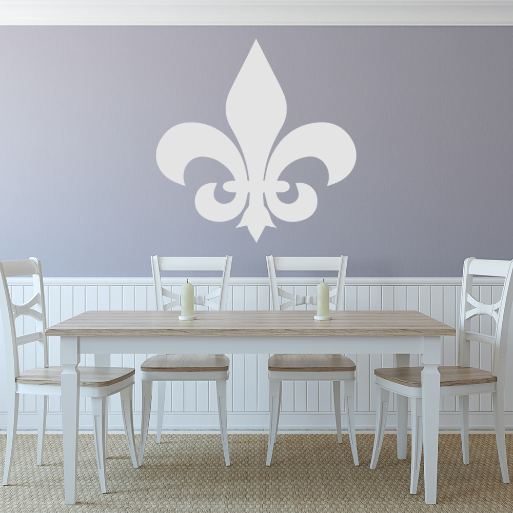 Fleur De Lis Tile Lily Flower Wall Sticker