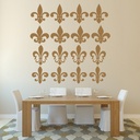 Fleur De Lis Tile Wall Sticker Set