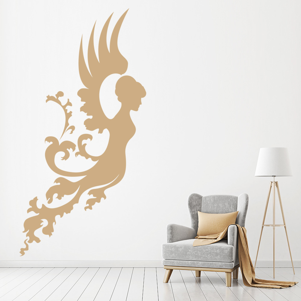 Floral Angel Wall Sticker