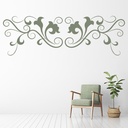 Floral Banner Headboard Wall Sticker