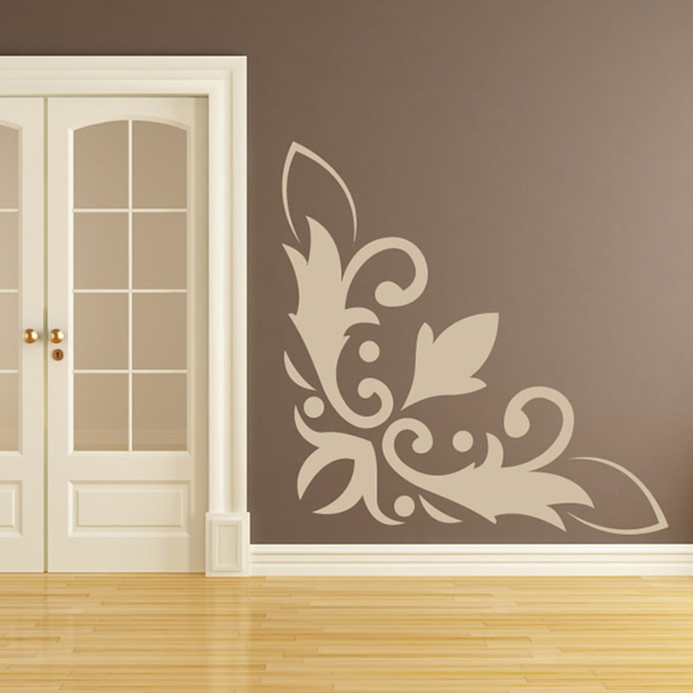 Floral Border Flower Corner Wall Sticker